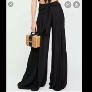 Free people high waisted wide leg pants